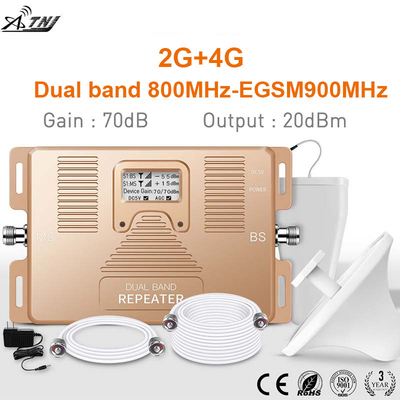 Усилитель сигнала репитера 2G 4G диапазона LTE 800MHz EGSM 900MHz двойной клетчатый